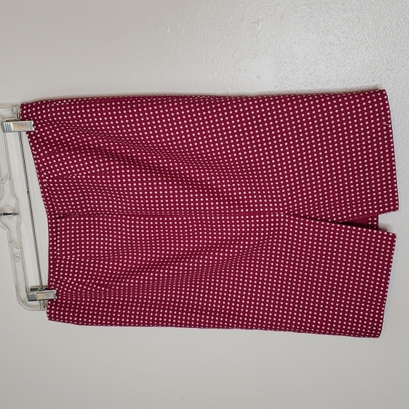 Ann Taylor Polka Dot Pencil Skirt All Season Office Business Casual Barbiecore - Picture 6 of 11